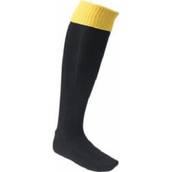 Euro Mens Football Socks - 7 UK-11 UK, Black/Amber
