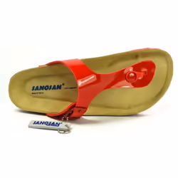 Sanosan Womens/Ladies Geneve Lacquered Leather Sandals - 6 UK, Red/Brown