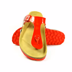 Sanosan Womens/Ladies Geneve Lacquered Leather Sandals - 6 UK, Red/Brown