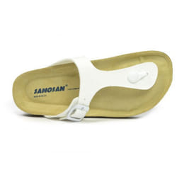 Sanosan Womens/Ladies Geneve Lacquered Leather Sandals - 3 UK, White/Brown