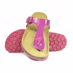 Sanosan Womens/Ladies Geneve Lacquered Leather Sandals - 8 UK, Fuchsia/Brown