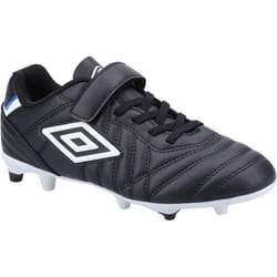 Umbro Childrens/Kids Speciali Liga Firm Leather Football Boots - 10 UK Child, Black/White
