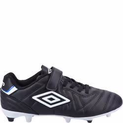 Umbro Childrens/Kids Speciali Liga Firm Leather Football Boots - 1 UK, Black/White