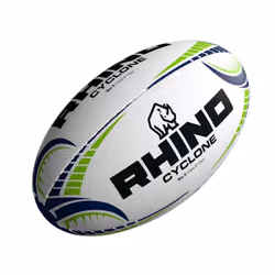 Rhino Cyclone Training Rugby Ball - 4, White