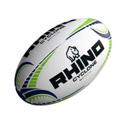 Rhino Cyclone Training Rugby Ball - 4, White