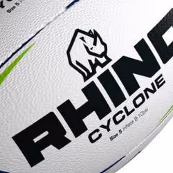 Rhino Cyclone Training Rugby Ball - 4, White