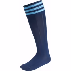 Euro Childrens/Kids Stripe Detail Football Socks - 3 UK-6 UK, Navy/Sky Blue