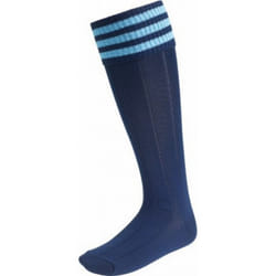 Euro Childrens/Kids Stripe Detail Football Socks - 3 UK-6 UK, Navy/Sky Blue