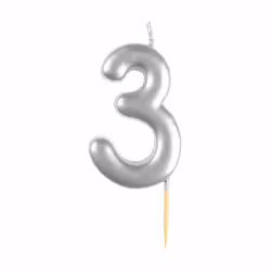 Amscan 3 Metallic Candle