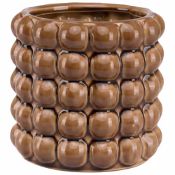Hill Interiors Seville Collection Bubble Vase - 20cm x 20cm x 20cm, Caramel