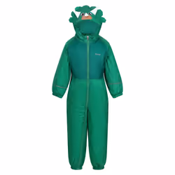 Regatta Childrens/Kids Mudplay III Dinosaur Waterproof Puddle Suit - 6-12 Months, Jellybean Green