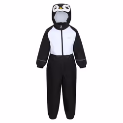 Regatta Childrens/Kids Mudplay III Penguin Waterproof Puddle Suit - 3-4 Years, Black