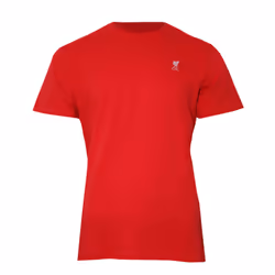 Liverpool FC Mens Embroidered T-Shirt - S, Red/White