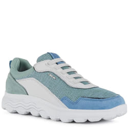 Geox Womens/Ladies Spherica Nappa Leather Trainers - 7.5 UK, White/Green