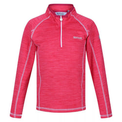 Regatta Childrens/Kids Berley Half Zip Long Sleeved Top - 14 Years, Pink Potion