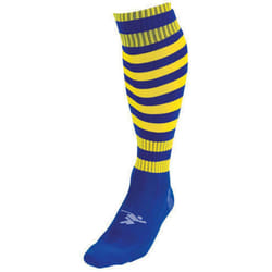 Precision Unisex Adult Pro Hooped Football Socks - 7 UK-12 UK, Royal Blue/Yellow