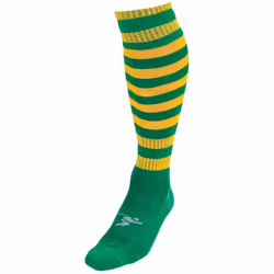 Precision Unisex Adult Pro Hooped Football Socks - 7 UK-12 UK, Green/Gold