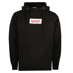 NASA Mens Box Logo Hoodie - M, Black