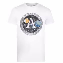 NASA Mens Apollo Cotton T-Shirt - XXL, White