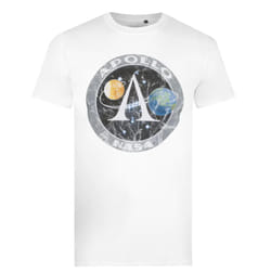 NASA Mens Apollo Cotton T-Shirt - XXL, White