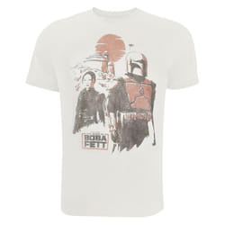 Star Wars: The Mandalorian Mens Sunset Duo T-Shirt - XL, Natural