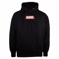 Marvel Mens Box Logo Hoodie - XXL, Black