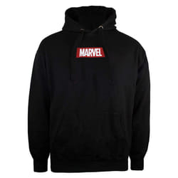 Marvel Mens Box Logo Hoodie - L, Black