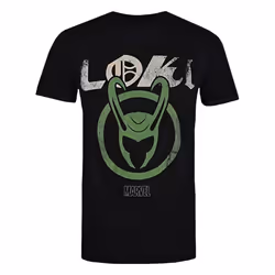 Loki Mens Emblem Cotton T-Shirt - L, Black
