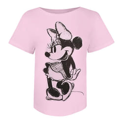 Disney Womens/Ladies Minnie Mouse Sketch Cotton T-Shirt