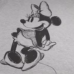 Disney Womens/Ladies Minnie Mouse Sketch Cotton T-Shirt
