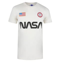 NASA Mens Badge Cotton T-Shirt - XXL, Natural