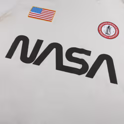 NASA Mens Badge Cotton T-Shirt - XXL, Natural