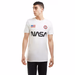 NASA Mens Badge Cotton T-Shirt - XXL, Natural