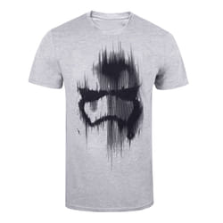Star Wars Mens Trooper Mask T-Shirt - M, Grey Marl