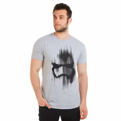 Star Wars Mens Trooper Mask T-Shirt - M, Grey Marl