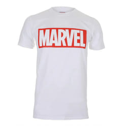 Marvel Comics Mens Core Logo T-Shirt - L, White