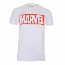 Marvel Comics Mens Core Logo T-Shirt - S, White