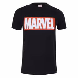 Marvel Comics Mens Core Logo T-Shirt - L, Black