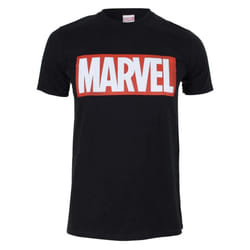 Marvel Comics Mens Core Logo T-Shirt - L, Black