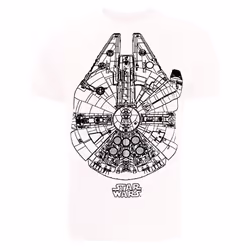 Star Wars Mens Millennium Falcon T-Shirt - M, White