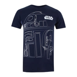 Star Wars Boys R2-D2 Outline T-Shirt - 7-8 Years, Navy