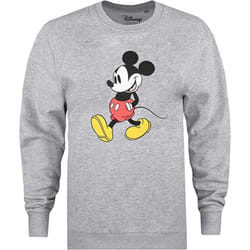 Disney Womens/Ladies Strides Mickey Mouse Washed Sweatshirt - XL, Grey