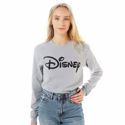 Disney Womens/Ladies Logo Long-Sleeved T-Shirt