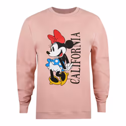 Disney Womens/Ladies California Minnie Mouse Sweatshirt - M, Dusky Pink