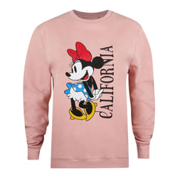 Disney Womens/Ladies California Minnie Mouse Sweatshirt - M, Dusky Pink