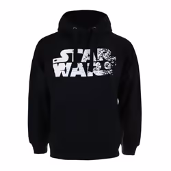 Star Wars Mens Rebel Logo Pullover Hoodie - S, Black/White