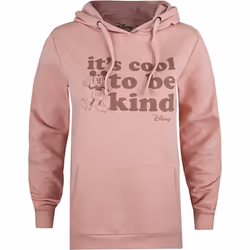 Disney Womens/Ladies Its Cool To Be Kind Mickey Mouse Hoodie - XL, Dusky Pink