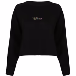 Disney Womens/Ladies Rainbow Crop Sweatshirt - M, Black
