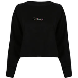 Disney Womens/Ladies Rainbow Crop Sweatshirt - XL, Black