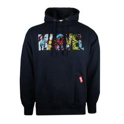 Marvel Mens Characters Logo Hoodie - XL, Navy